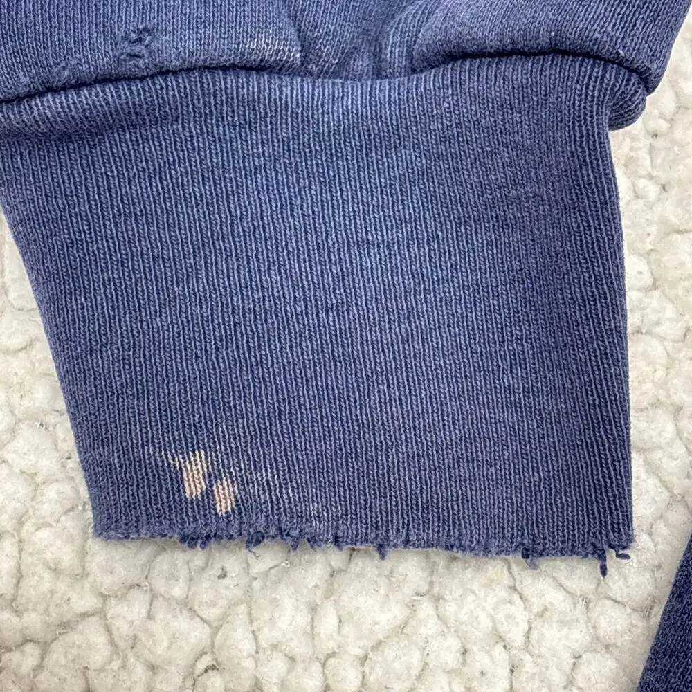 Vintage Made USA Polo Ralph Lauren Hoodie Large Navy Embroidered Big Pony Pouch